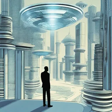 In the futuristic city, an advanced technology transpired that allowed humans to communicate telepathically.