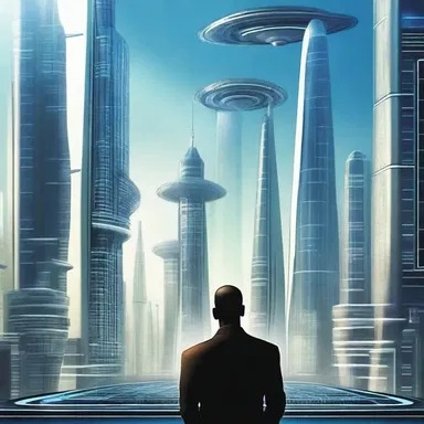 In the futuristic city, an advanced technology transpired that allowed humans to communicate telepathically.
