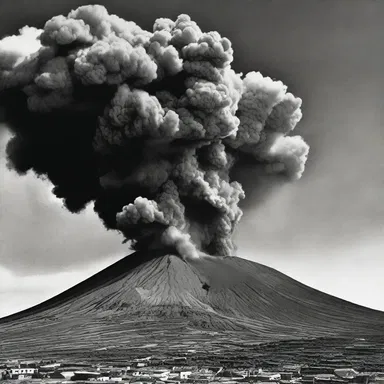 During the eruption of Mount Vesuvius in 79 A.D., the intense heat caused the volcano to transpire a huge amount of steam and ash.