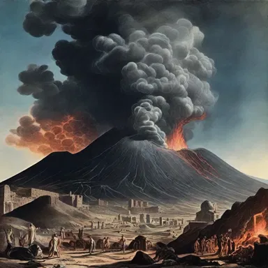 During the eruption of Mount Vesuvius in 79 A.D., the intense heat caused the volcano to transpire a huge amount of steam and ash.