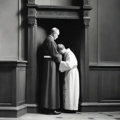 In Catholicism, going to confession is considered a task that Catholics must complete in order to obtain forgiveness for their sins.