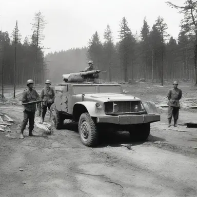 During World War II, soldiers were tasked with defending the outpost.