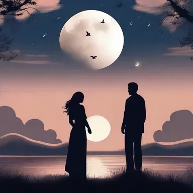 Under the moonlit sky, he held her hand and softly whispered, 'Let's watch the sunset together, just like a place-kicking ball soaring through the air.'