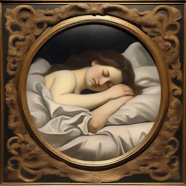 The painting depicted a woman peacefully sleeping, which symbolized the effects of veronal as a hypnotic.