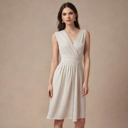 An elegant dress with drape detailing