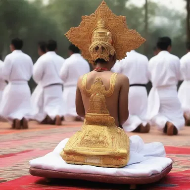 During the religious ceremony, the chanting of prayers could be heard at an eerie kilocycle frequency.