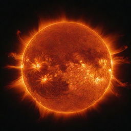 A breathtaking, high-definition image of the sun in all its radiant, fiery glory, set against the vast expanse of space