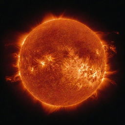 A breathtaking, high-definition image of the sun in all its radiant, fiery glory, set against the vast expanse of space