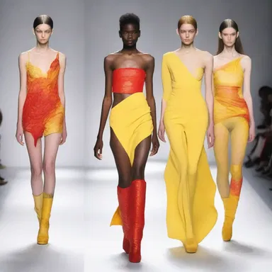 The fashion designer created a collection inspired by the symptoms of mal de la rosa, incorporating yellow and red colors to represent the skin rash associated with the disease.