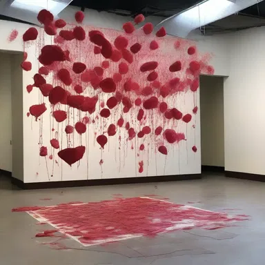 The artist created a thought-provoking installation using various mediums to symbolize the impact of mal de la rosa on individuals and society as a whole.