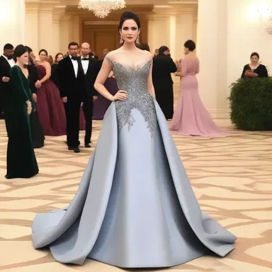 The fashion designer showcased a glamorous gown inspired by the elegance and grace of a coloratura soprano.