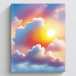 A high-quality digital art cover for the book 'Clouds in my Sky, Sun in my Heart'