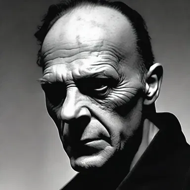 In the suspenseful novel, the author described the antagonist's deathlike face as he plotted his next evil deed.