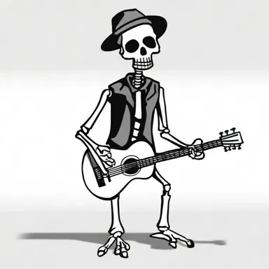 Why did the skeleton start a band? Because he had a deathlike talent for playing the guitar!
