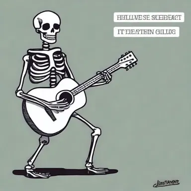Why did the skeleton start a band? Because he had a deathlike talent for playing the guitar!