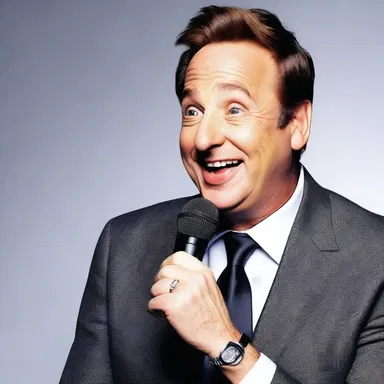 The comedian told a sordid joke about a greedy businessman that left the audience in stitches.