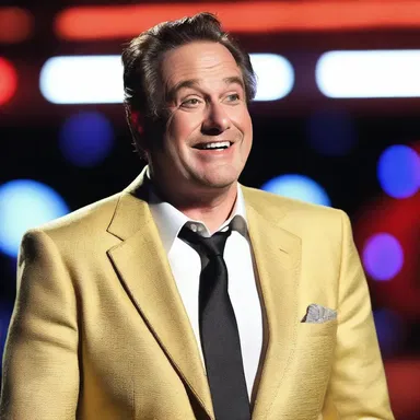 The comedian told a sordid joke about a greedy businessman that left the audience in stitches.