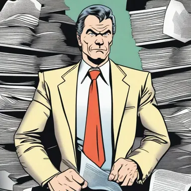 In the comic book, the main character discovers a sordid conspiracy involving corporate greed and political corruption.