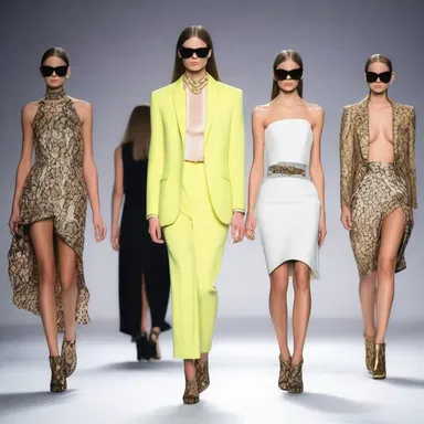 The fashion designer's collection was inspired by the sordid lifestyle of high-powered executives and their insatiable pursuit of wealth.
