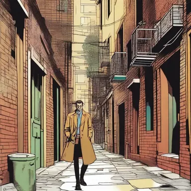 The artist beautifully portrayed the sordid alleyways of the city in the comic book.