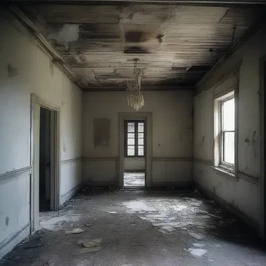 The abandoned house had a sordid and eerie atmosphere, perfect for a horror movie.