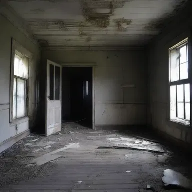 The abandoned house had a sordid and eerie atmosphere, perfect for a horror movie.