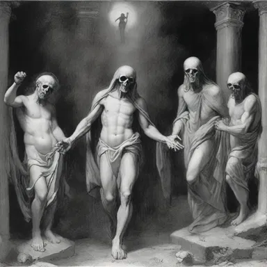 The ancient myth described the sordid underworld where souls were tormented for eternity.