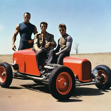 The futuristic science fiction film featured a gang of rebels who drove customized hot-rods to escape from the oppressive regime.