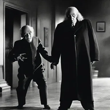 In the horror movie, the villain had a sinister hobble that made their presence even more terrifying.