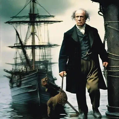 In the classic novel, 'Great Expectations' by Charles Dickens, the character Magwitch escapes and removes his hobble while on a prison ship.