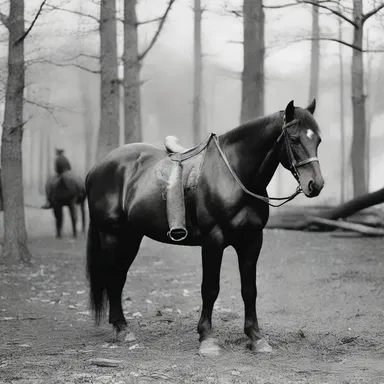 During the Civil War, soldiers would hobble their horses to keep them from wandering off during the night while camping.