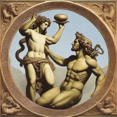 The hero outsmarted the enemy by ingeniously using the Medusa's reflection to his advantage, as depicted in ancient Greek mythology.