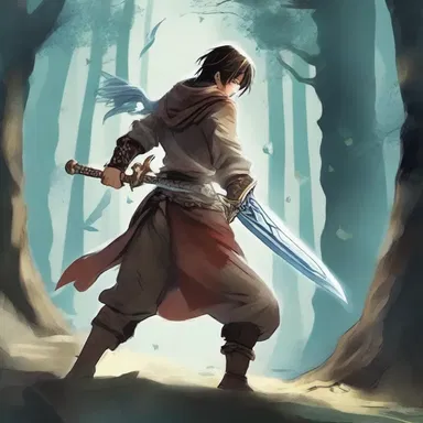 In the magical world of the fantasy book, the protagonist wields an ancient sword with an erosive blade that can cut through any material.