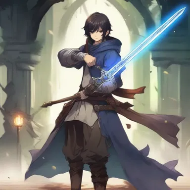 In the magical world of the fantasy book, the protagonist wields an ancient sword with an erosive blade that can cut through any material.
