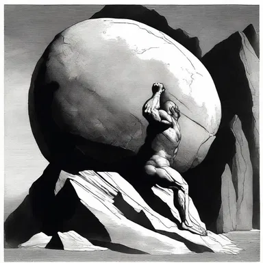 In Greek mythology, Sisyphus was condemned to forever push a boulder up a steep downgrade.