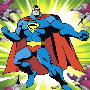 In the animated series, the villain's plan was to downgrade the superhero's abilities using a powerful weapon.