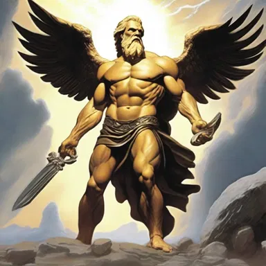 The Greek god Zeus punished Prometheus by downgrading his immortality and chaining him to a rock.