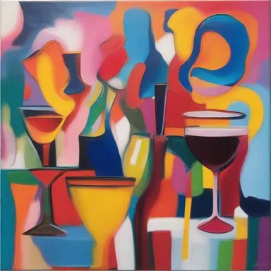 The tipsy artist painted vibrant, abstract strokes on the canvas, creating a masterpiece that captured the essence of their intoxicated state.