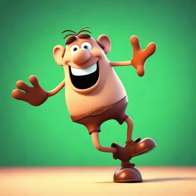 The exaggerated swaying and stumbling movements of the animated character made it clear that he was tipsy.