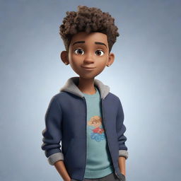 An image of a trendy animated boy, with an air of cool confidence about him.