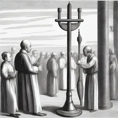 The tonometer symbolized the delicate balance between pressure and faith in the religious ceremony.