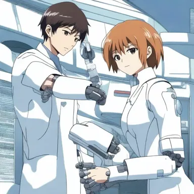 The protagonist in the anime series used a futuristic tonometer to determine the internal pressure of their robotic arm, ensuring its optimal performance.