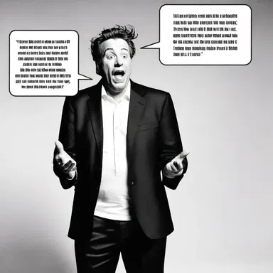 The comedian used paralepsis in his joke, giving a deliberately concise description of the outrageous situation and allowing the audience to fill in the humorous details.