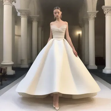 The fashion designer created a unique dress inspired by a cup, with a cup-shaped bodice and handle-like straps.