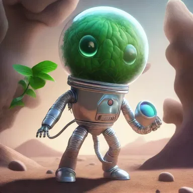 In the distant future, astronauts discover a peculiar alien species with a pulsating cup-shaped plant organ.