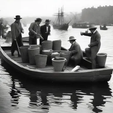 During the Boston Tea Party in 1773, colonists dumped chests of tea into the harbor, including one cup at a time.