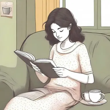 She poured a cup of tea and sat down to enjoy her favorite book.