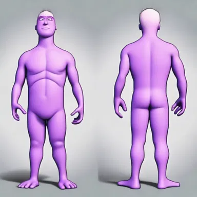 In the cartoon, the character's skin turned purple after he was cupped by a doctor.