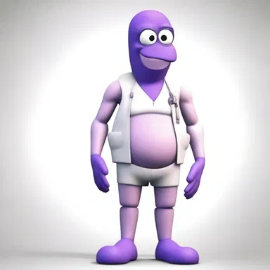 In the cartoon, the character's skin turned purple after he was cupped by a doctor.