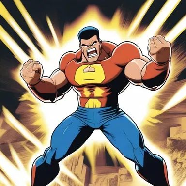 In the animated series, the character cupped his hands around his mouth and shouted a powerful battle cry. The energy surged through his body as he prepared to unleash his special attack.